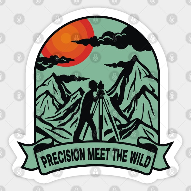 PRECISION MEET THE WILD Sticker by AZMTH CLOTHING